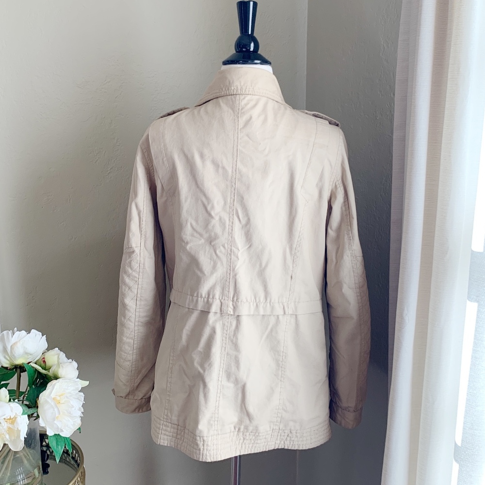 H&M Tan Full Zip Trench Jacket - Picture 2 of 7